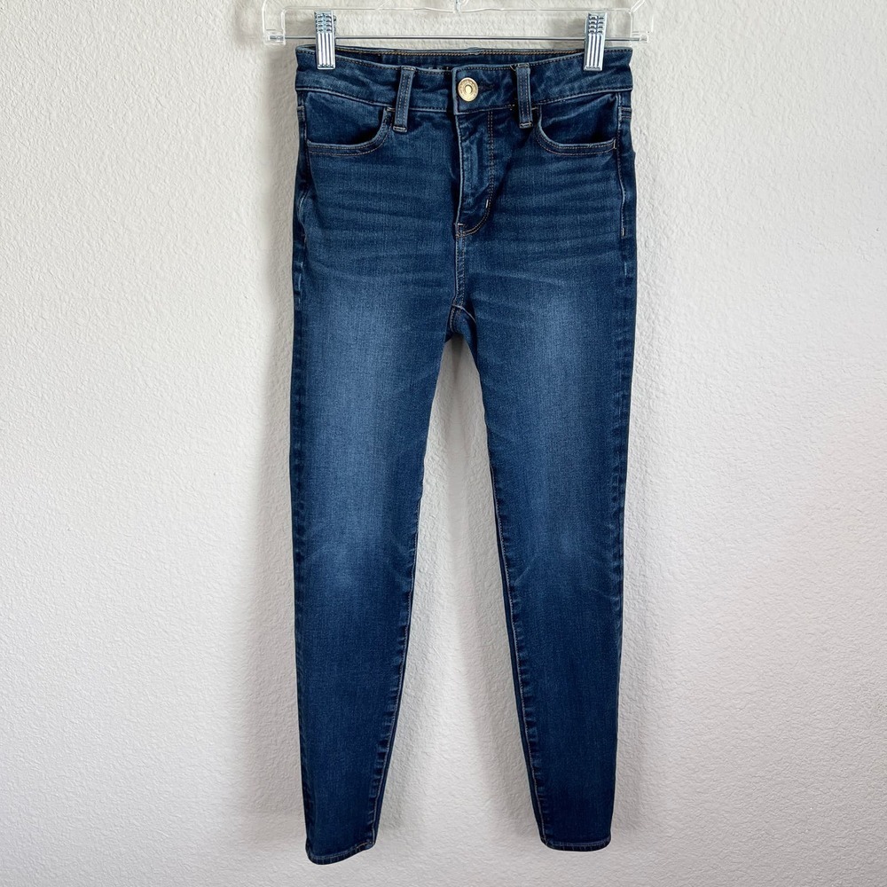American Eagle Jeans Women's 00 Short Hi-Rise Jegging Skinny Leg Stretch Denim